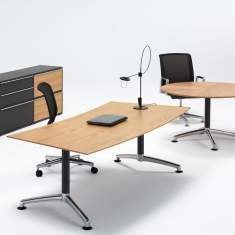 Chefschreibtisch Design, Chefzimmer Holz, Chefbüro Eiche schwarz, Zurbuchen, Tamos CEO