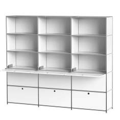 Systemmöbel Regal Stahl Regale weiss Büro Schrankwand System4 Regal Apollon