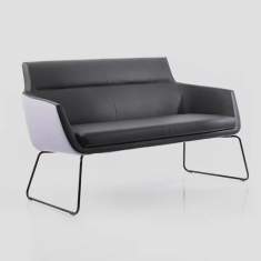 Loungesofa Leder Sofa schwarz Sitzbank Köhl ARTISO LOUNGE BENCH