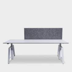 Tischtrennwand akustik Schreibtischaufsatz grau Westermann motu Tischabsorber - Sichtschutz