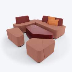 Möbel für Warte und Empfangsbereiche Modulare Sitzelemente Lounge Sitzinseln, viasit, organic office