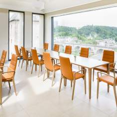 Konferenztisch Holz eckig Konferenztische Holz rechteckig Cafeteria Tisch Brunner, window Tisch