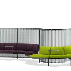 Loungesysteme Lounge Stizmöbel Sofa Loungesystem modular König + Neurath NET.WORK.PLACE WAVE