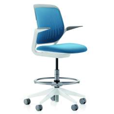 Counterstuhl Büro Drehstuhl blau Drehstühle Steelcase cobi Schalterstuhl