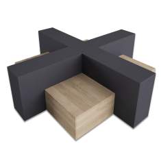 Sitzmodulen Holz modulare Sitzelemente Lounge Island Connection Islands