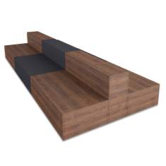 Sitzmodulen Holz modulare Sitzelemente Lounge Island Connection Islands