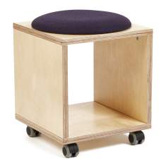 Polsterhocker Holz Hocker fahrbar Beistelltisch Connection Platforms Box Seating