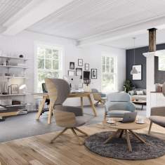 Designer Beistelltisch rund Beistelltische Holz Holz Connection Omni