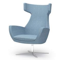 Loungesessel 4-Stern Fuss Sessel Lounge blau Rosconi Objektmöbel - Lounge 620