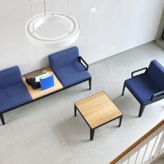 Loungesessel blau Sessel Lounge Sitzmöbel modular Bank Rosconi BANDA