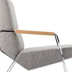 Loungesessel Stoff Büro Clubsessel Design Loungemöbel grau rosconi, Objektmöbel - KOLLEKTION.58 Fauteuil