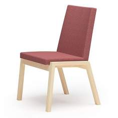 Loungesessel rot Sessel Lounge Holz Rosconi Objektmöbel - PAN Fauteuil