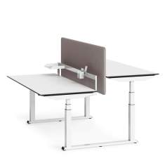 höhenverstellbarer Bürotisch weiss Bürotische höhenverstellbar Doppelarbeitsplatz Büro Schreibtisch Embru eQ Lift Table Lite Twin