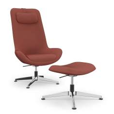 Sessel rot Lounge Chair Viasit Jools Loungeessel