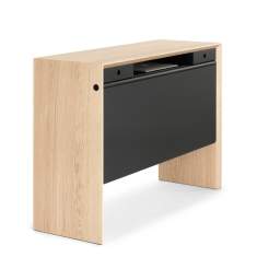 Schreibtisch Home Office Holz Tisch schwarz Massivholz Tisch mit klappbare Arbeitsfläche Girsberger La Punt Tisch