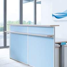 Empfangstheke blau büro schrank | modular | Büroschrank, Mauser, mauser element.x Empfang