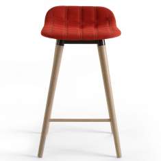 Barstuhl Holz rot offecct, Bop Wood Barhocker