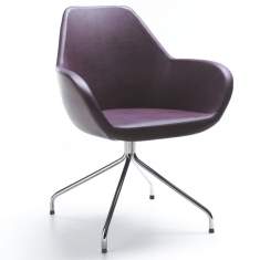 Loungesessel violett Stoff Bürosessel Design, profim, Fan