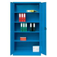 Materialschrank Stahl Materialschränke blau Stahl Design Schrank mit Flügeltüren