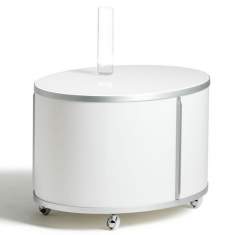 Design Beistelltisch oval ausgefallene Beistelltische Container Büro, Beistelltisch, Wogg Liva Ellipsetower WOGG 17