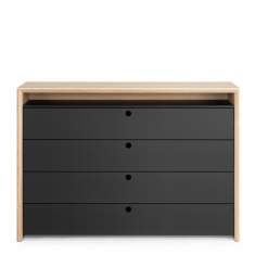 Schrank Home Office Holz Möbel schwarz Girsberger La Punt Highboard