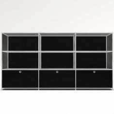 Regalschrank modular Regal schwarz Büro Büromöbel System4 Regale