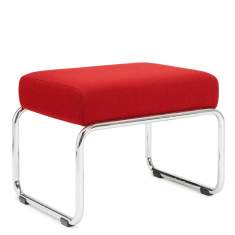 Hocker rot Polsterhocker, Embru, Moser Hocker Modell 1552