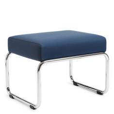 Hocker blau Polsterhocker, Embru, Moser Hocker Modell 1552