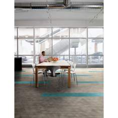 Elastische Bodenbeläge Büro Bodenbelag LVT Interface Luxury Vinyl Tile - Drawn Lines