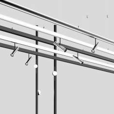 dimmbare Stromschiene Lichtsysteme schwar Deckenlecuhten XAL Move it 10 surface system