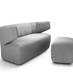 Loungesofa grau Sofa Lounge Girsberger Pablo Soft