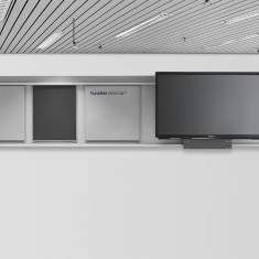 Schienensystem Interaktive Boards/Tafeln, Hunziker, Varinova mit höhenverstellbarem Display